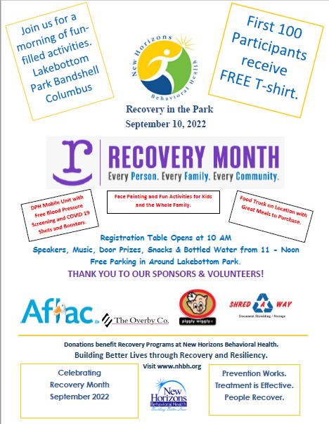 recovery in the park flyer